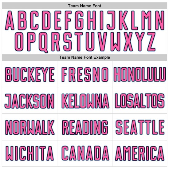 Blau-Rosa Jersey Authentic Light Custom Baseball Weiß