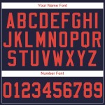 Baseball Orange Custom Navy Trikot