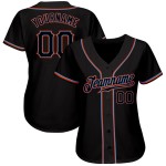 Baseball Custom Jersey Schwarz Authentic Schwarz-Orange Baseball Custom Jersey Schwarz Authentic Schwarz-Orange