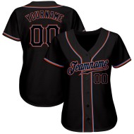 Baseball Custom Jersey Schwarz Authentic Schwarz-Orange Baseball Custom Jersey Schwarz Authentic Schwarz-Orange