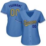Baseball Blau Custom Jersey Old Light Gold-Royal Authentic