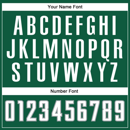 Grünes Custom-Trikot Kelly Weiß-Grau Baseball Authentic