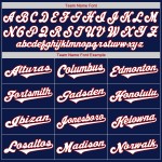 Navy Jersey Baseball Authentic Custom Weiß-Rot