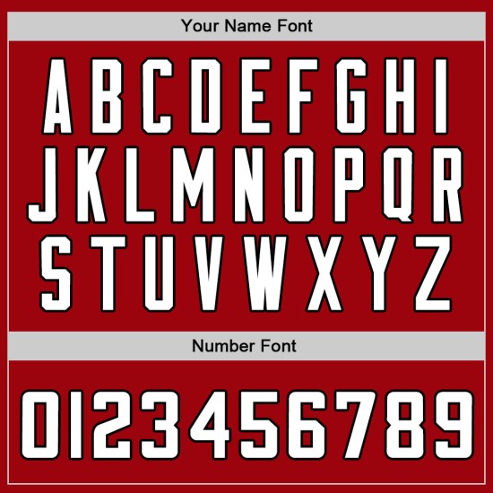 Jersey Baseball Weiß-Schwarz Authentic Custom Rot Jersey Baseball Weiß-Schwarz Authentic Custom Rot