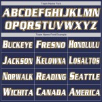 Shirt Custom Throwback Authentic Navy Gold-Weiß Jersey Rippstrick Baseball