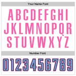 Blau-Rosa Jersey Authentic Light Custom Baseball Weiß