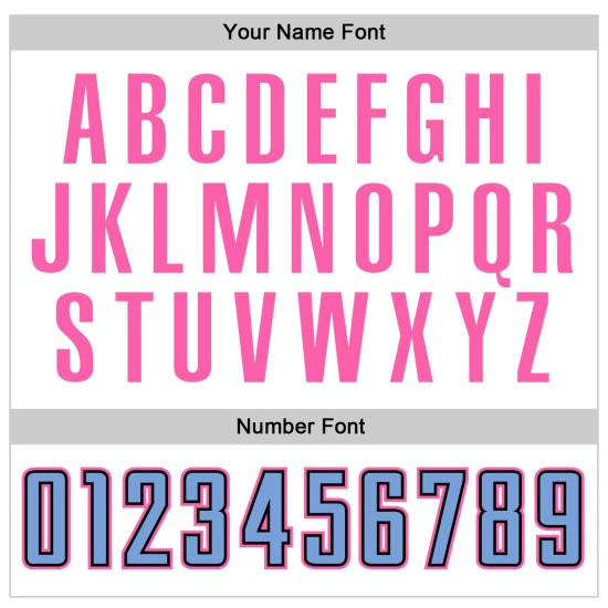 Blau-Rosa Jersey Authentic Light Custom Baseball Weiß