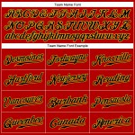 Benutzerdefinierte schwarz rot Jersey authentische Baseball Nadelstreifen schwarz-gold Benutzerdefinierte schwarz rot Jersey authentische Baseball Nadelstreifen schwarz-gold