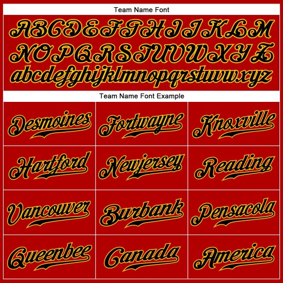 Benutzerdefinierte schwarz rot Jersey authentische Baseball Nadelstreifen schwarz-gold Benutzerdefinierte schwarz rot Jersey authentische Baseball Nadelstreifen schwarz-gold