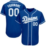 White-Light Baseball Authentic Blue Royal Trikot Custom