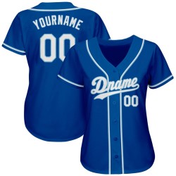 White-Light Baseball Authentic Blue Royal Trikot Custom White-Light Baseball Authentic Blue Royal Trikot Custom