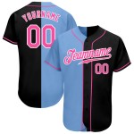 Baseball Pink-Light Jersey Authentic Blau Split Schwarz Custom Fashion Baseball Pink-Light Jersey Authentic Blau Split Schwarz Custom Fashion