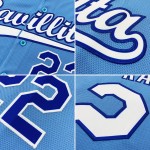 Baseball Blau Custom Jersey Old Light Gold-Royal Authentic