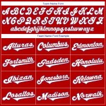 Baseball Custom Weiß-Royal Rippenstrick Rot Jersey Shirt Authentic Throwback