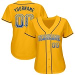 Authentisches Gold Royal-Weiß Custom Drift Fashion Baseball Jersey Authentisches Gold Royal-Weiß Custom Drift Fashion Baseball Jersey