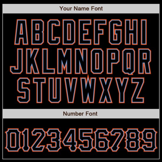 Baseball Custom Jersey Schwarz Authentic Schwarz-Orange Baseball Custom Jersey Schwarz Authentic Schwarz-Orange