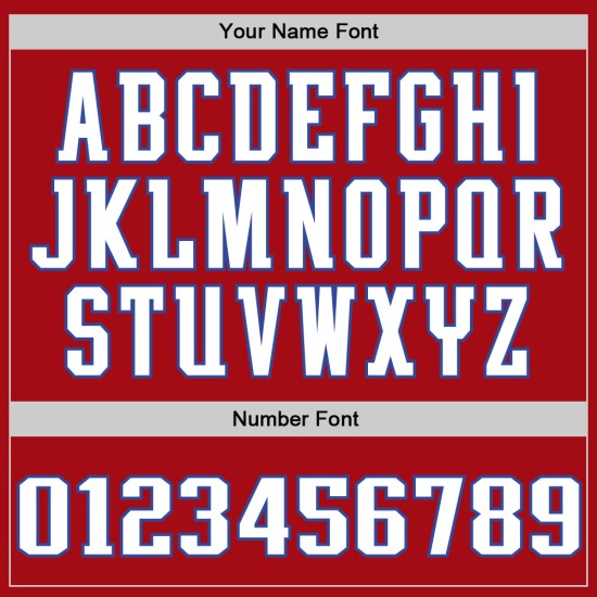 Weiß-Royal Jersey Baseball Custom Authentic Rot