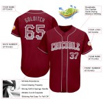 Jersey Drift Custom Baseball Authentic Crimson Grau-Weiß Mode