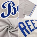 Baseball Grau Shirt Throwback Authentic Royal-Red Custom Jersey Rippstrick