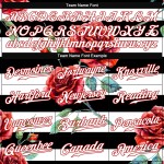 Weiß-Rot Authentic Custom Jersey 3D Design Mandalas Schwarz Baseball Muster