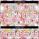 Jersey Muster Weiß Custom Baseball 3D Weiß-Rot Authentische Daisy Design