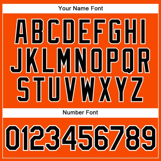 Schwarz-Weiß Custom Orange Authentic Baseball Ärmelloses Trikot Schwarz-Weiß Custom Orange Authentic Baseball Ärmelloses Trikot