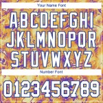 Weiß-Royal 3D Jersey Scratch Graffiti Benutzerdefinierte Authentische Muster Baseball