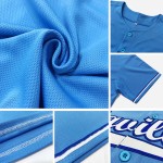 Powder Jersey Custom Authentic Baseball Rosa-Schwarz Blau