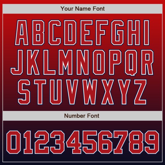 Jersey Custom Navy Baseball Rot-Weiß Authentic Fashion Fade Jersey Custom Navy Baseball Rot-Weiß Authentic Fashion Fade