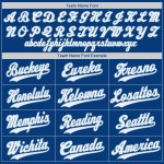 White-Light Baseball Authentic Blue Royal Trikot Custom