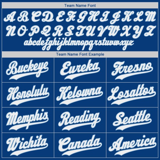 White-Light Baseball Authentic Blue Royal Trikot Custom