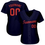 Baseball Orange Custom Navy Trikot
